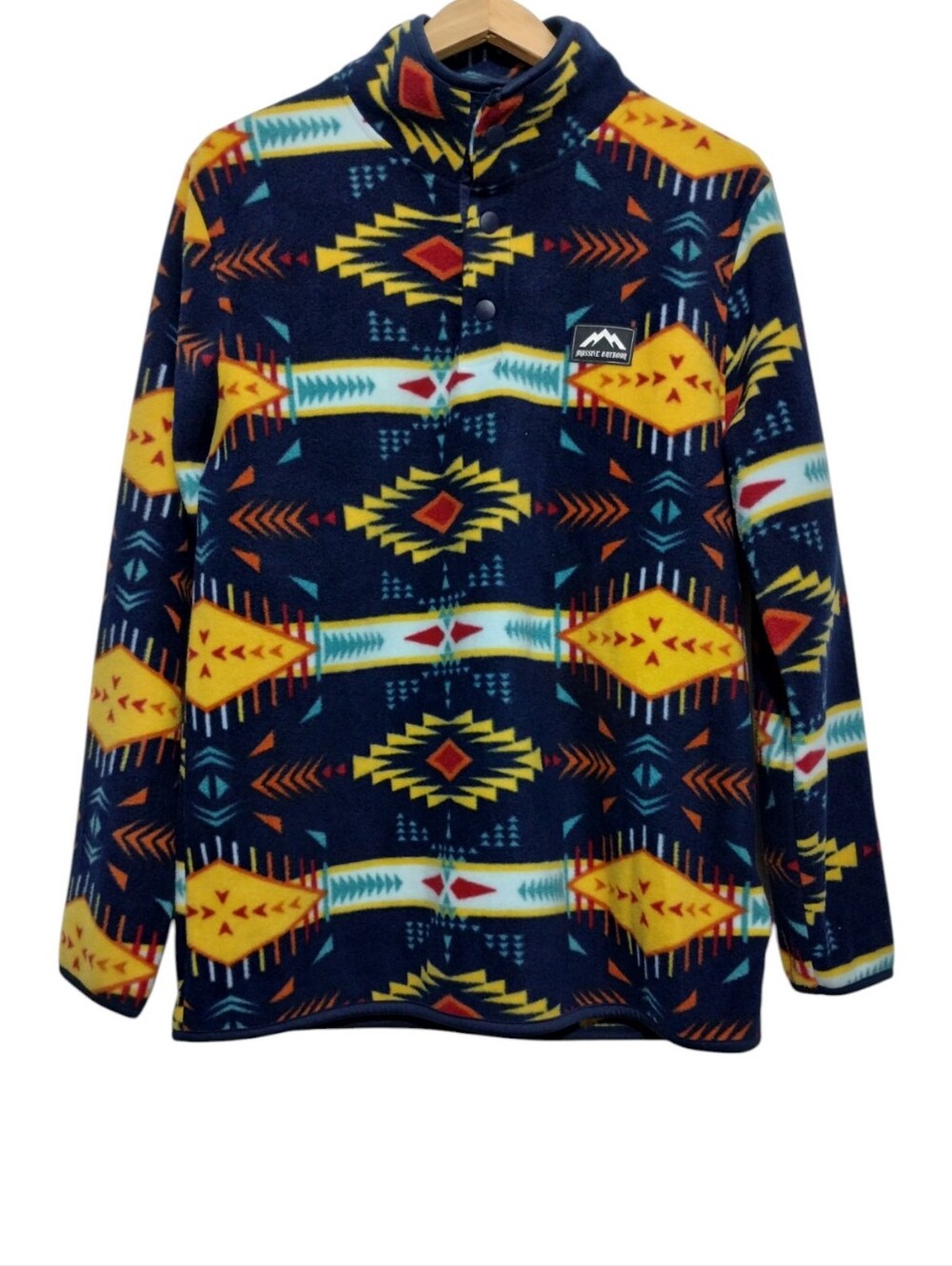 Massive Outdoor Aztec Print Quarter Snap Fleece Pullover Men's L Southwestern